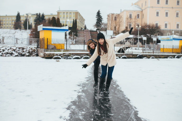 walking on icy sidewalks