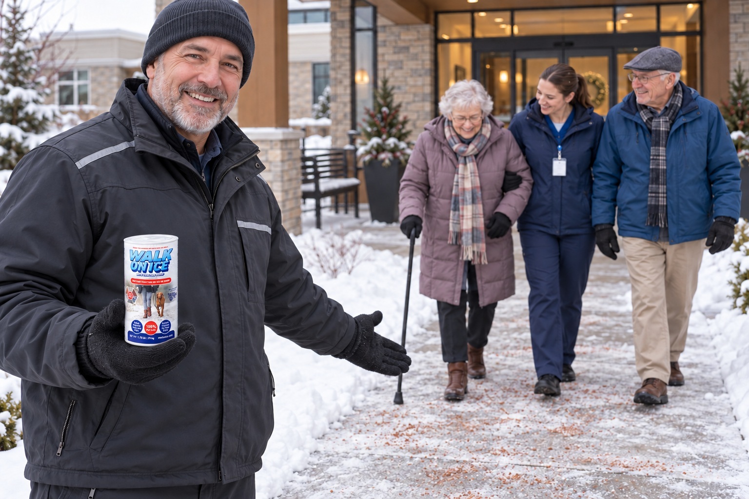 Senior-living community entrance